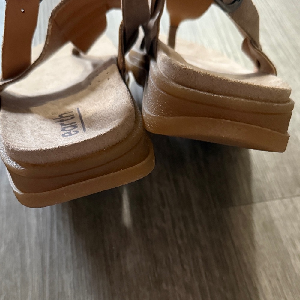 Earth Tan Suede Sandals - Picture 5 of 9